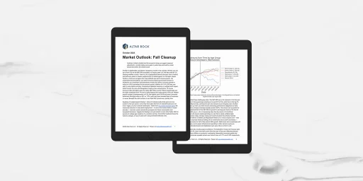 Fall Cleanup market outlook displayed on two tablet screens