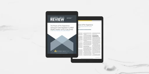 Power of Pre-experience article displayed on two tablet screens